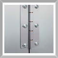 Strong stainless steel hinges allow the doors to open to the optimum position.